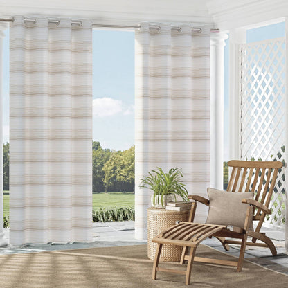 D2483 Stripe Sand Beige & Taupe Charlotte Fabrics