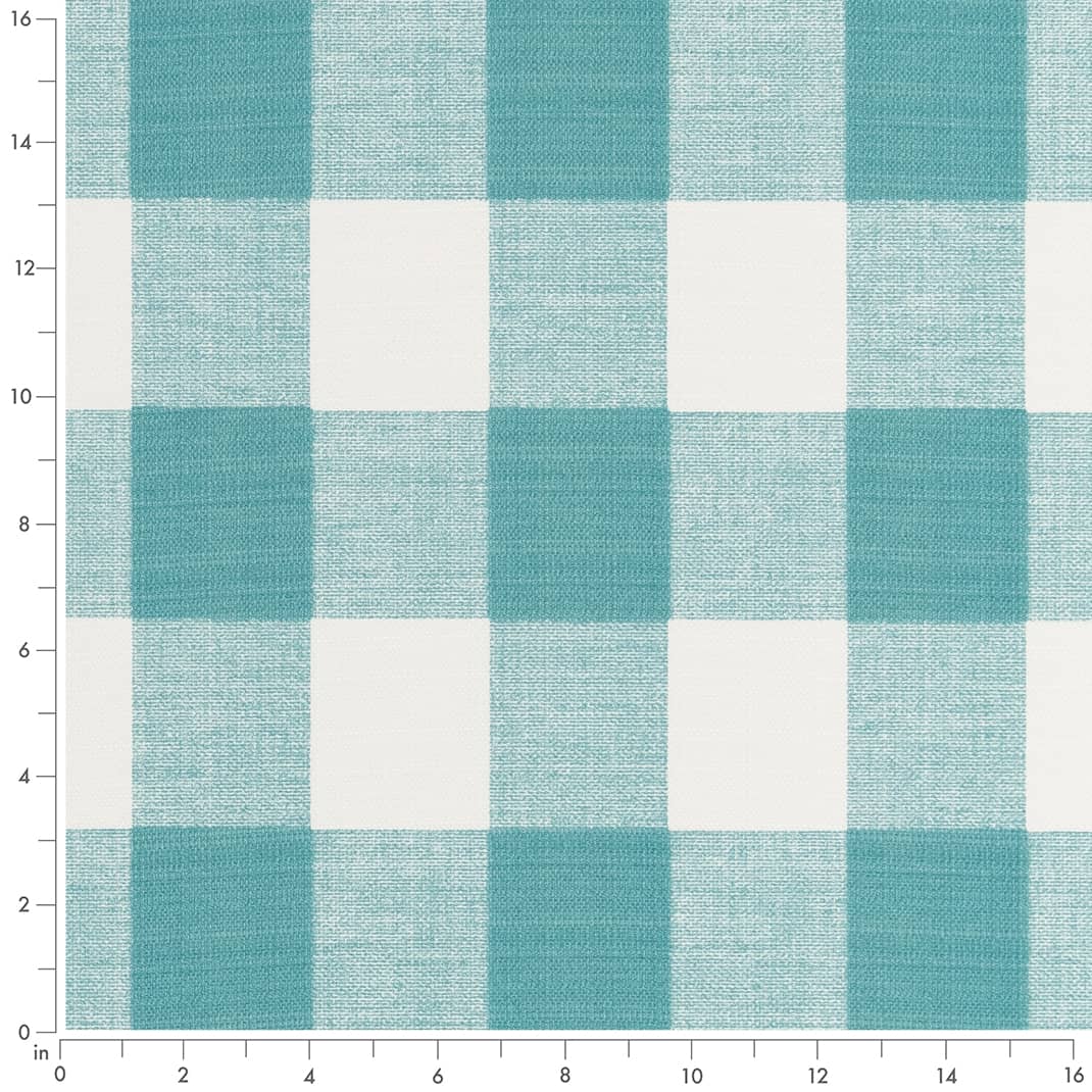 D2494 Check & Houndstooth,Plaid Ocean Aqua & Teal Charlotte Fabrics