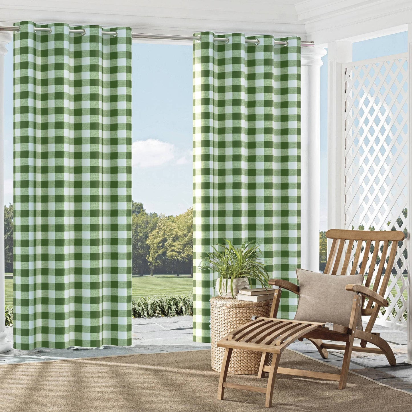 D2495 Check & Houndstooth,Plaid Clover Green Charlotte Fabrics