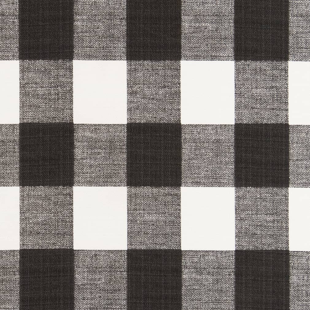 D2496 Check & Houndstooth,Plaid Graphite Black Charlotte Fabrics