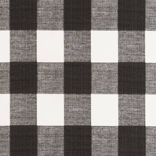 D2496 Check & Houndstooth,Plaid Graphite Black Charlotte Fabrics