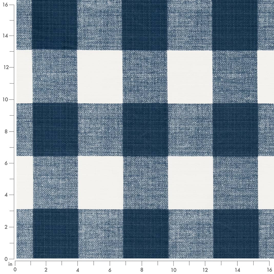 D2497 Check & Houndstooth,Plaid Indigo Blue Charlotte Fabrics