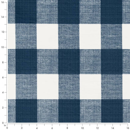 D2497 Check & Houndstooth,Plaid Indigo Blue Charlotte Fabrics