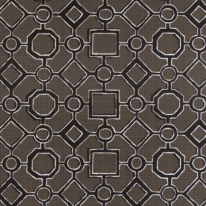 D2499 Abstract & Geometric Raven Black Charlotte Fabrics