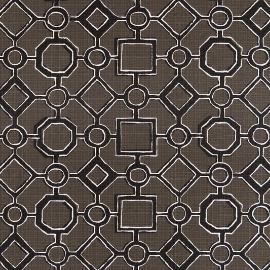 D2499 Abstract & Geometric Raven Black Charlotte Fabrics