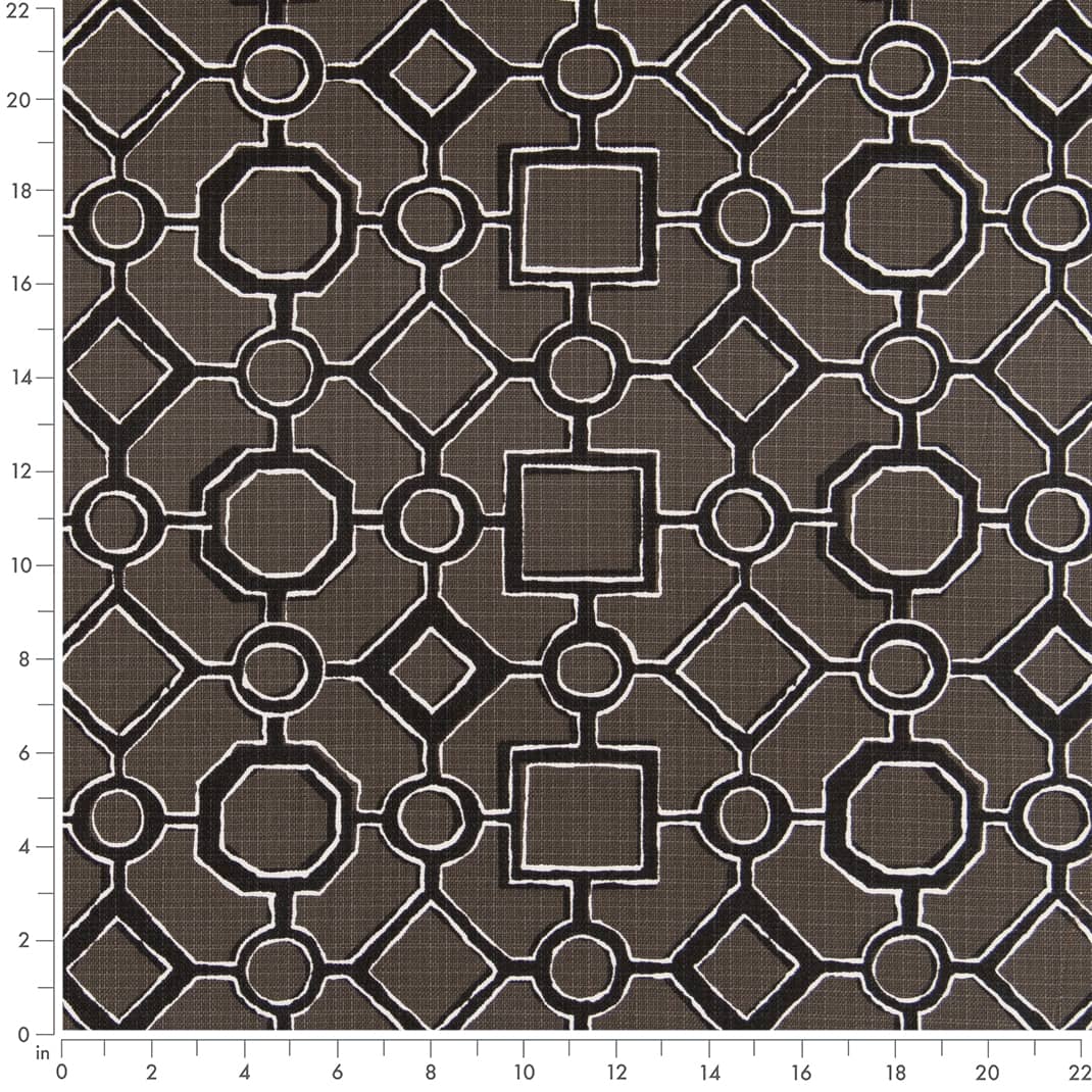 D2499 Abstract & Geometric Raven Black Charlotte Fabrics