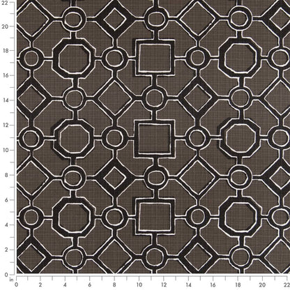 D2499 Abstract & Geometric Raven Black Charlotte Fabrics