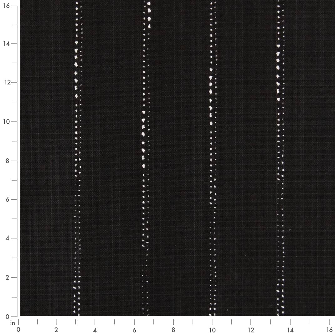 D2500 Stripe Onyx Black Charlotte Fabrics