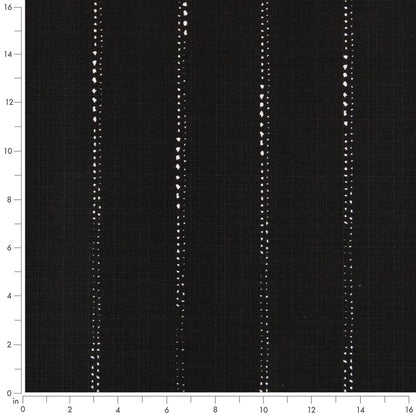 D2500 Stripe Onyx Black Charlotte Fabrics