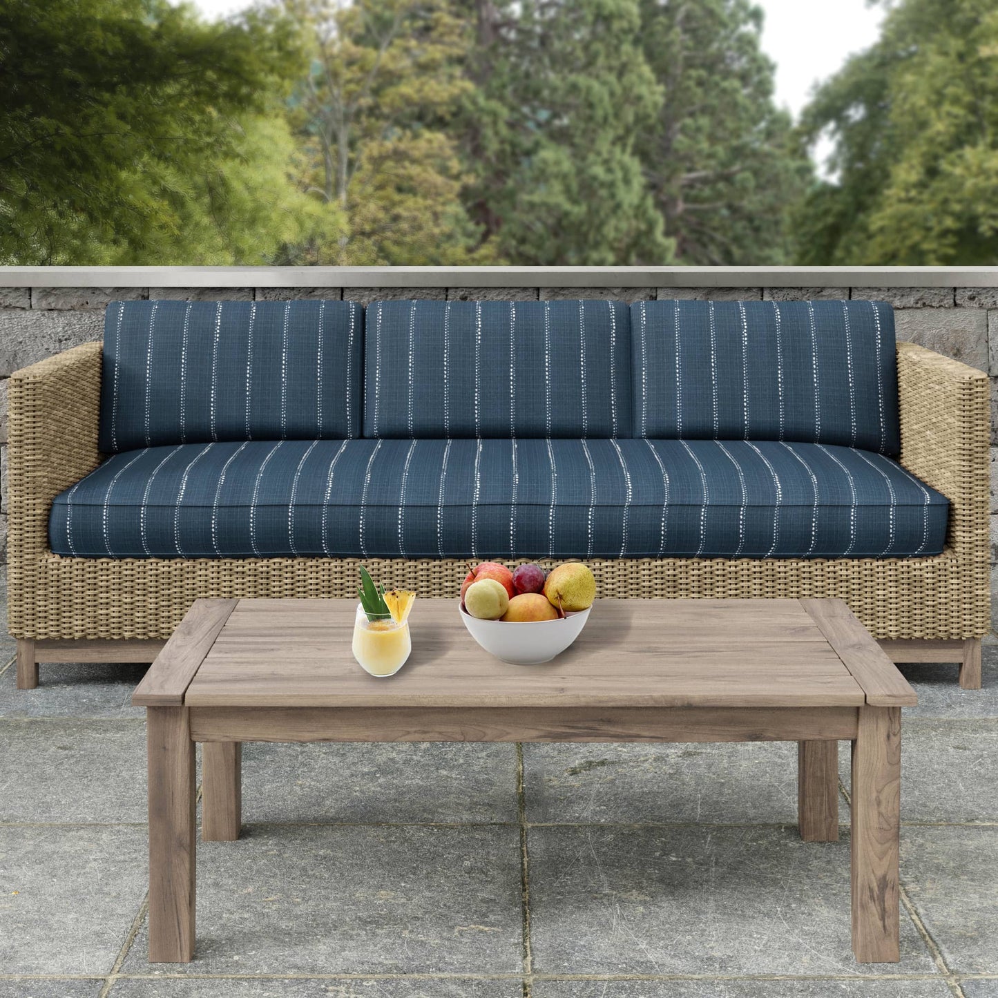 D2501 Stripe Sapphire Blue Charlotte Fabrics