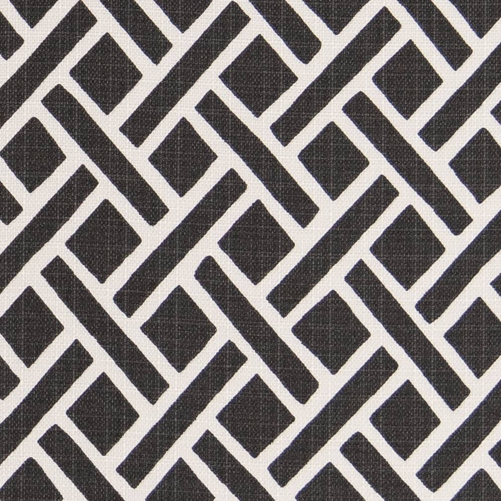D2502 Abstract & Geometric Ebony Black Charlotte Fabrics