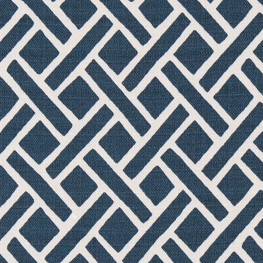 D2503 Abstract & Geometric Blueberry Blue Charlotte Fabrics