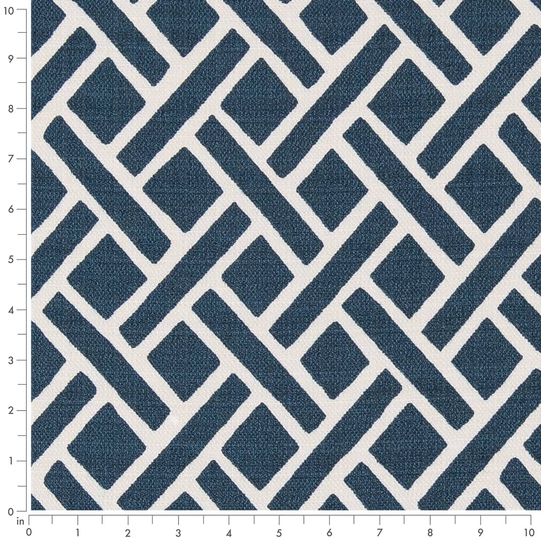 D2503 Abstract & Geometric Blueberry Blue Charlotte Fabrics