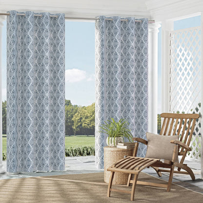 D2505 Abstract & Geometric Oxford Blue Charlotte Fabrics