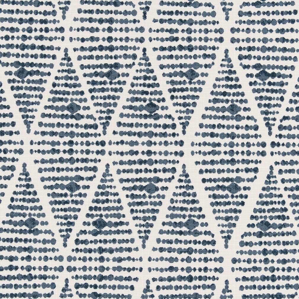 D2505 Abstract & Geometric Oxford Blue Charlotte Fabrics