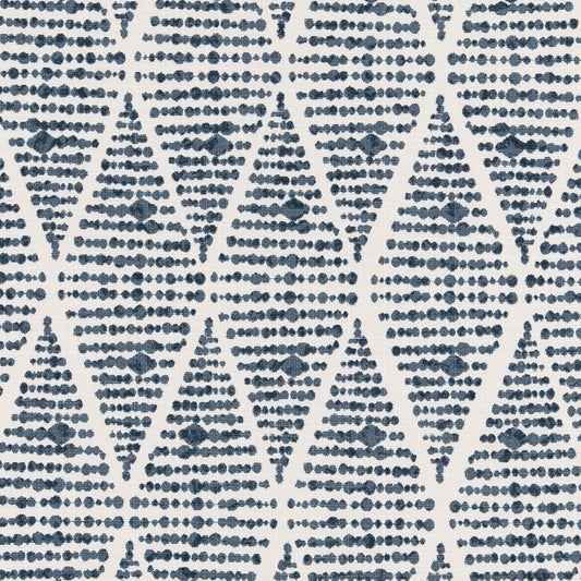 D2505 Abstract & Geometric Oxford Blue Charlotte Fabrics