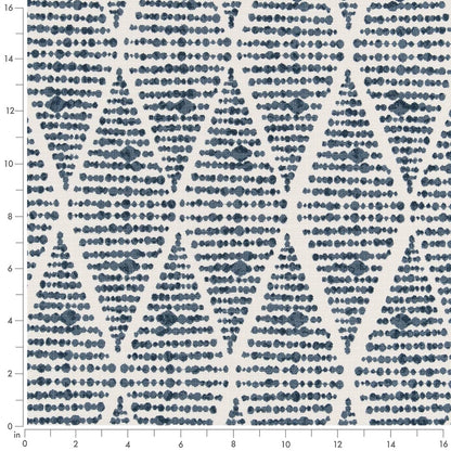 D2505 Abstract & Geometric Oxford Blue Charlotte Fabrics
