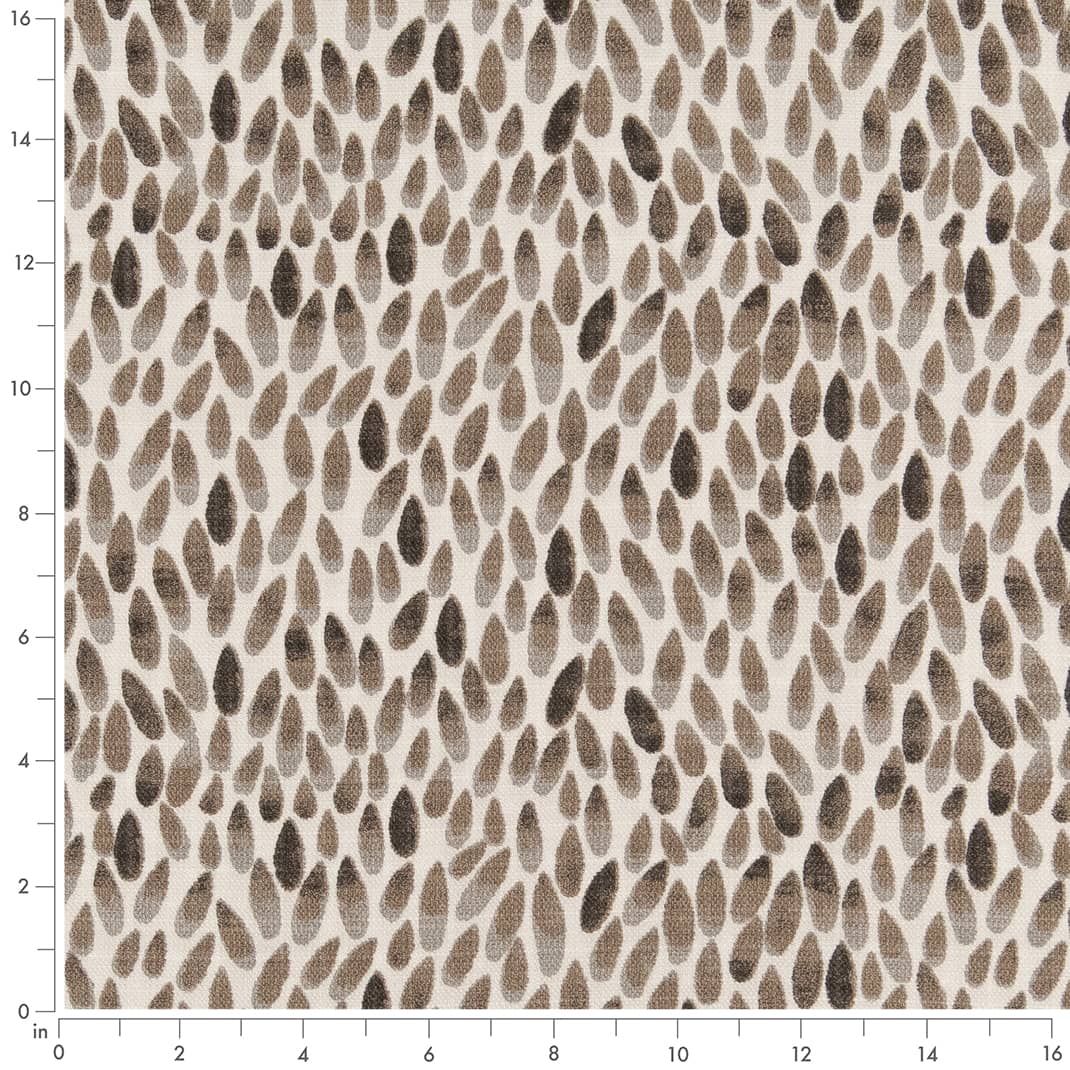 D2506 Abstract & Geometric Umber Brown Charlotte Fabrics