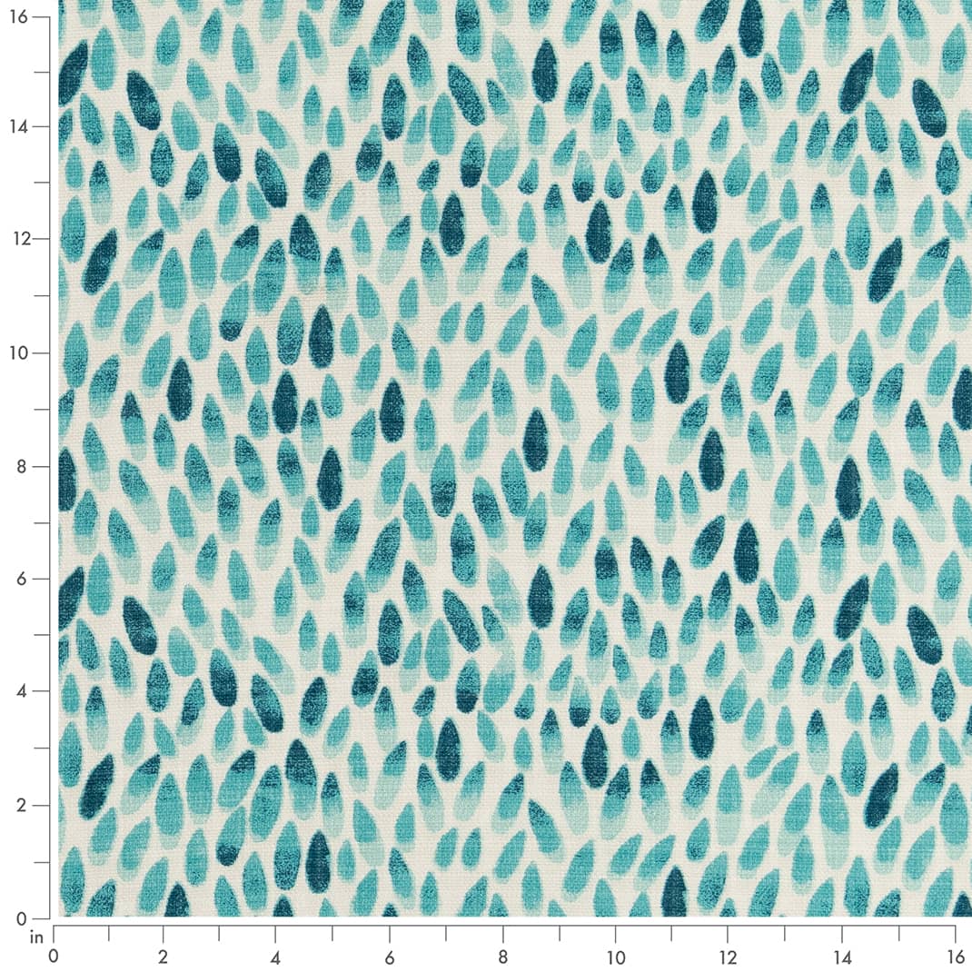D2507 Abstract & Geometric Pool Aqua & Teal Charlotte Fabrics