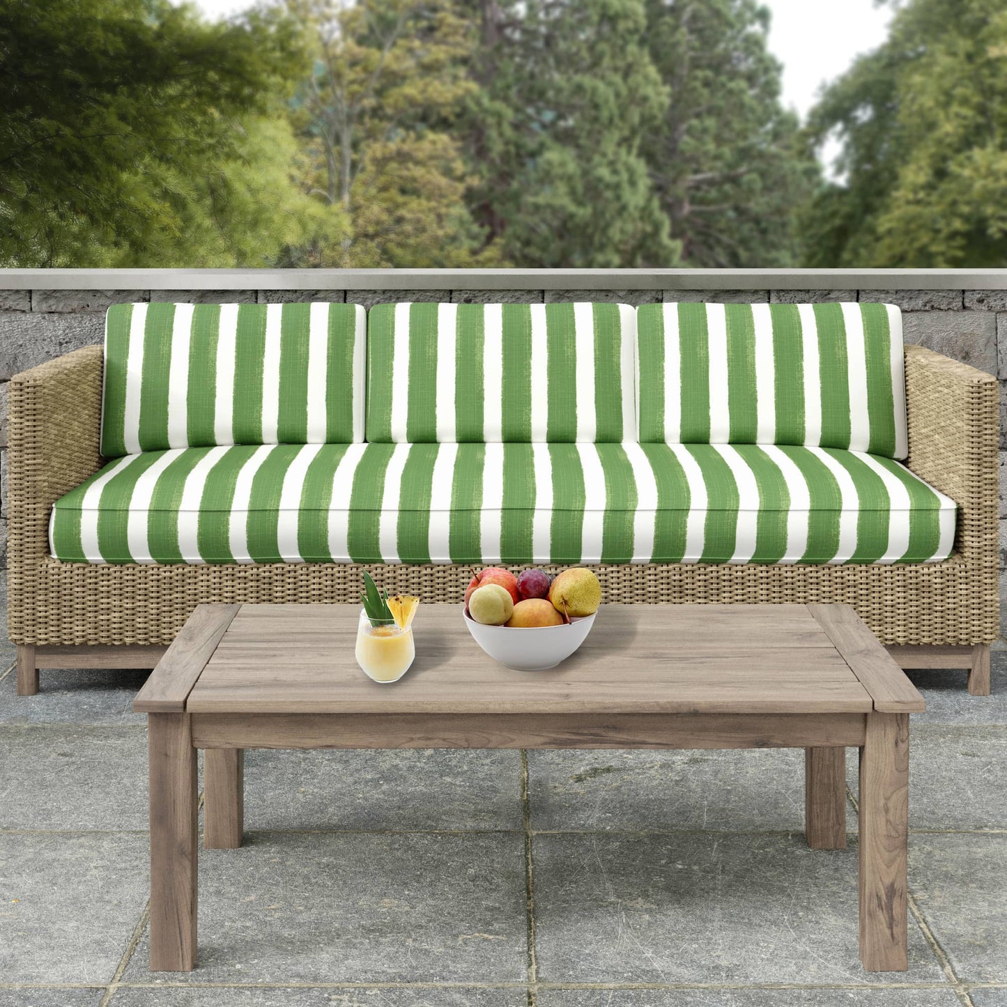 D2510 Stripe Green Green Charlotte Fabrics