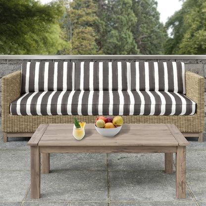 D2511 Stripe Coal Black Charlotte Fabrics