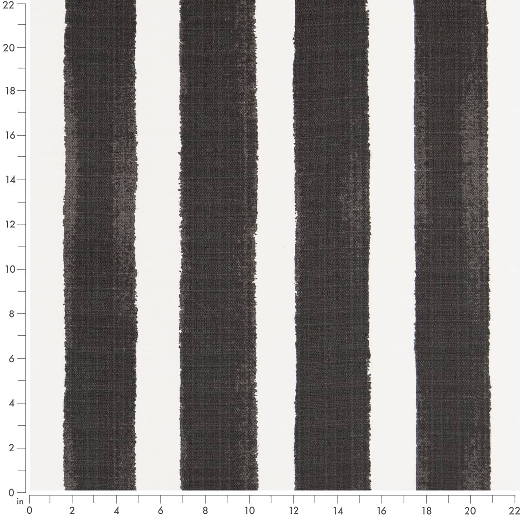 D2511 Stripe Coal Black Charlotte Fabrics