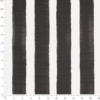 D2511 Stripe Coal Black Charlotte Fabrics