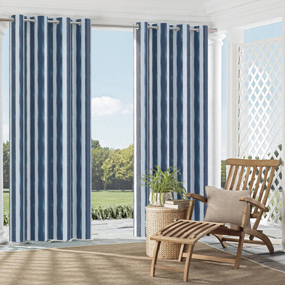 D2514 Stripe Navy Blue Charlotte Fabrics