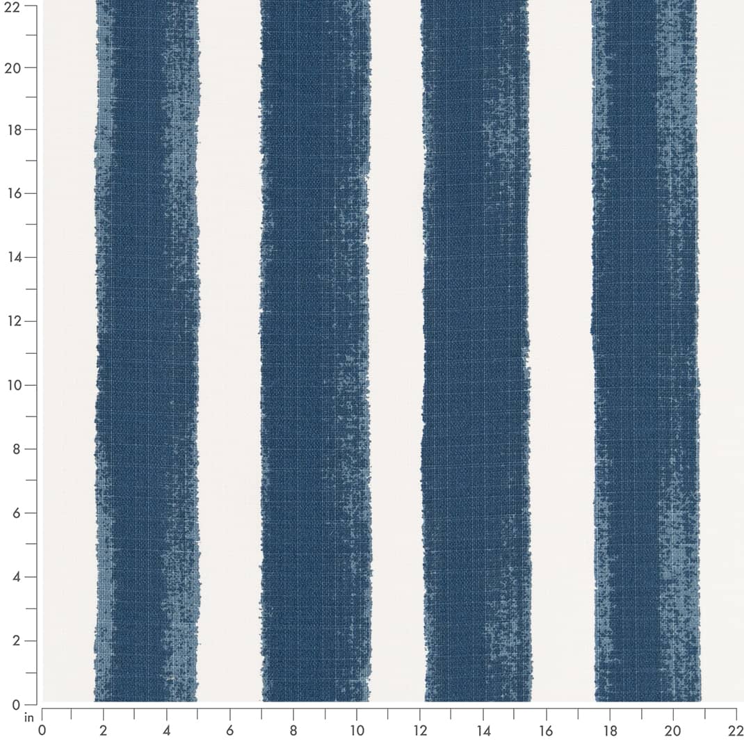 D2514 Stripe Navy Blue Charlotte Fabrics