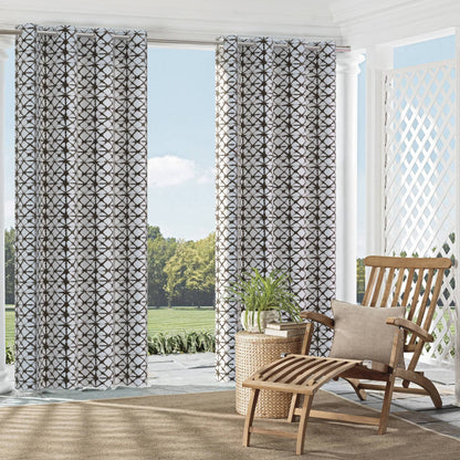 D2515 Abstract & Geometric Iron Black Charlotte Fabrics