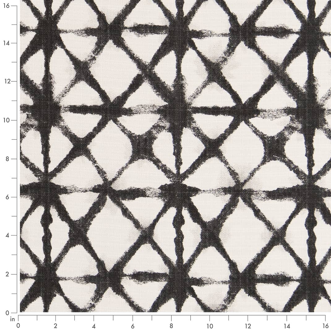 D2515 Abstract & Geometric Iron Black Charlotte Fabrics