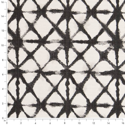 D2515 Abstract & Geometric Iron Black Charlotte Fabrics