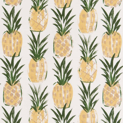 D2516 Novelty,Tropical & Botanical Pineapple Gold & Yellow,Green Charlotte Fabrics