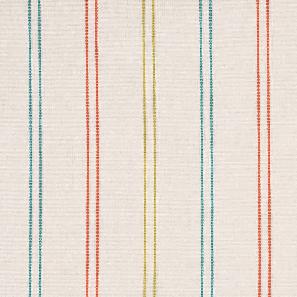 D2538 Stripe Tropical Aqua & Teal,Orange & Rust Charlotte Fabrics
