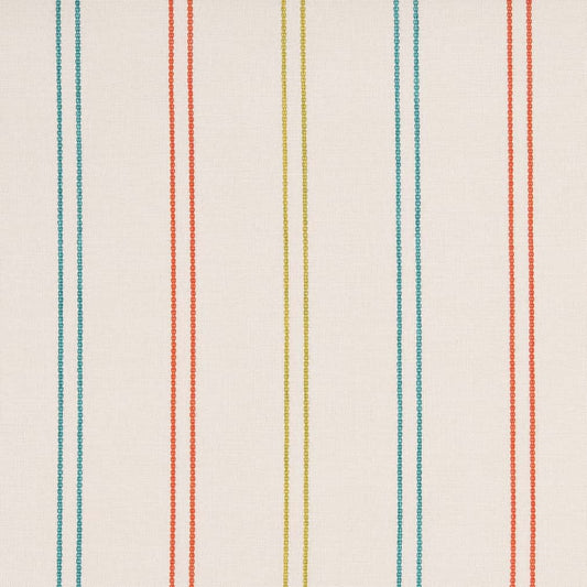D2538 Stripe Tropical Aqua & Teal,Orange & Rust Charlotte Fabrics
