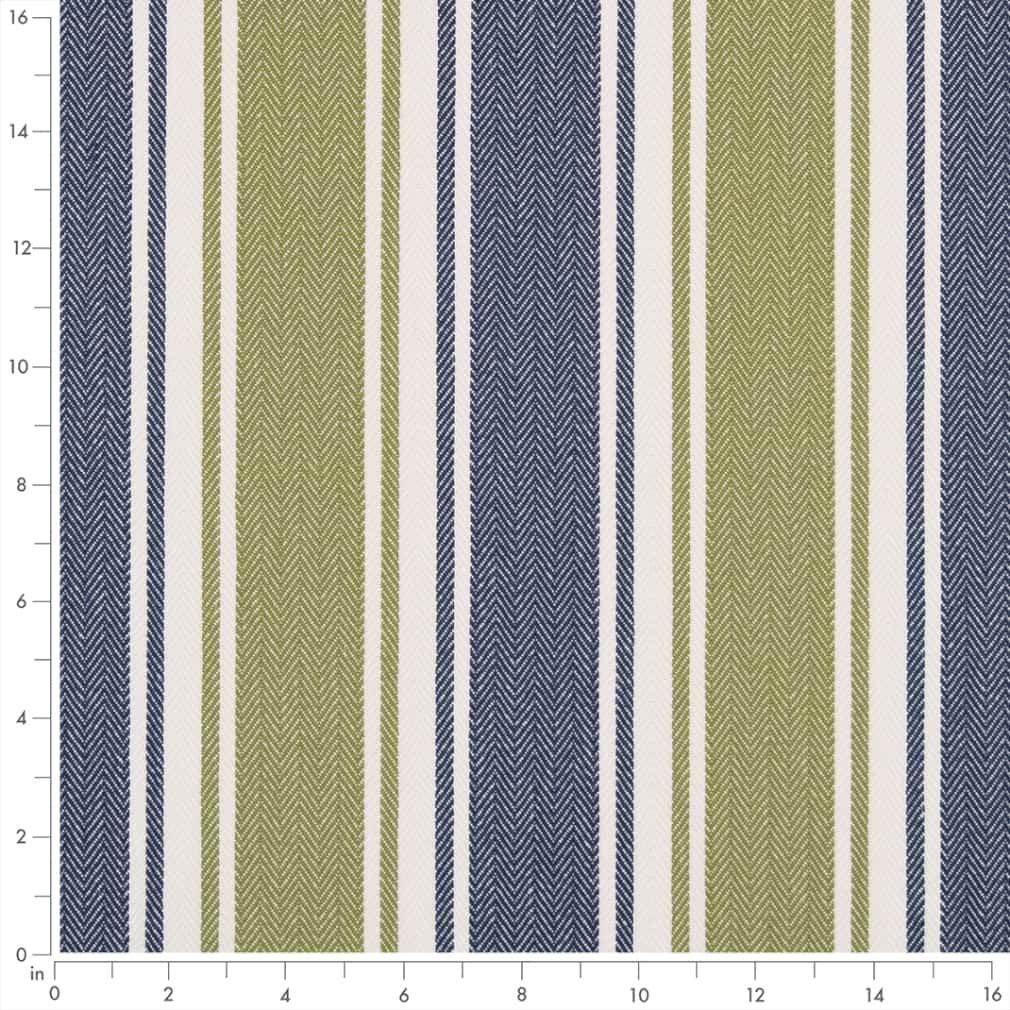D2542 Stripe Leaf Blue,Green Charlotte Fabrics