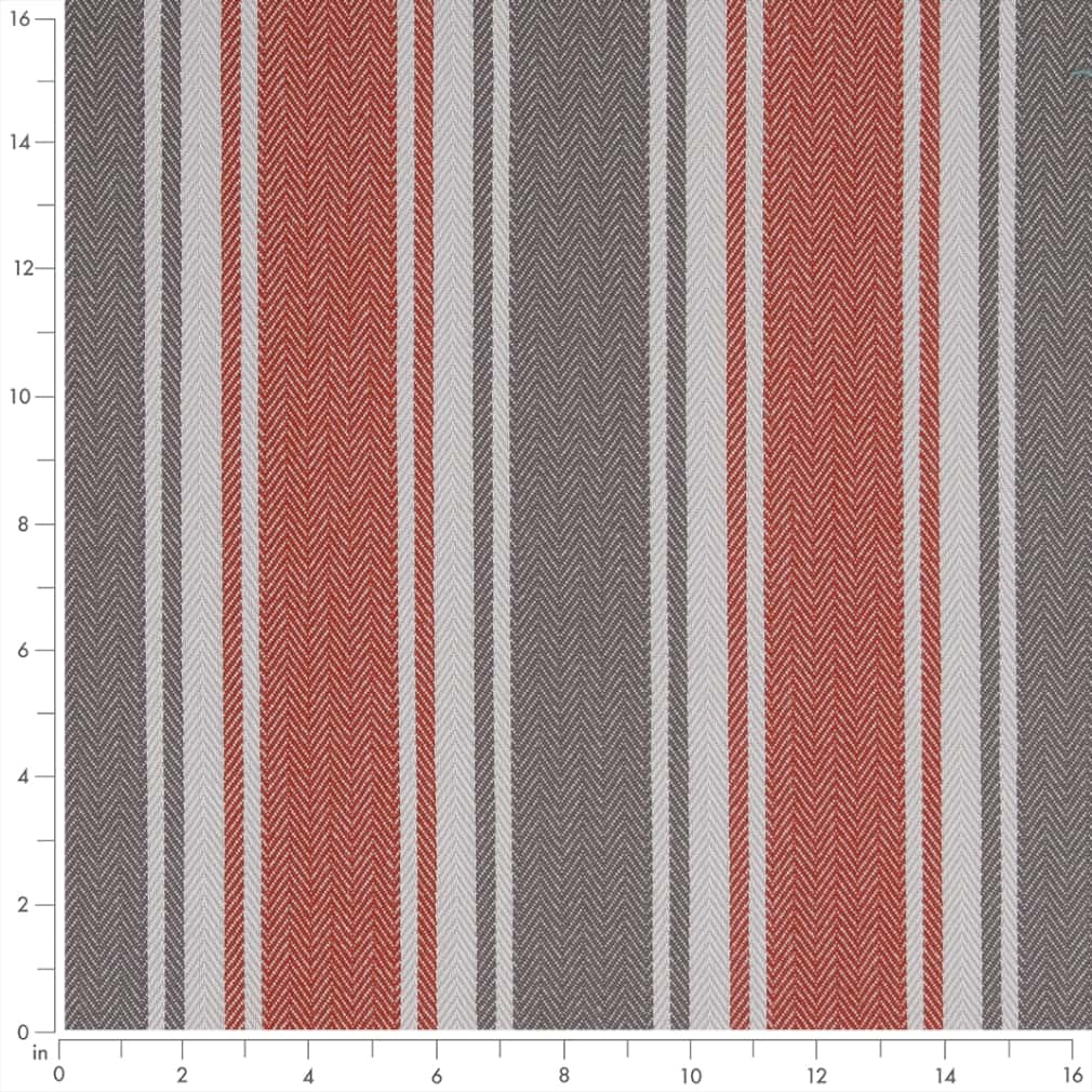 D2544 Stripe Brick Coral & Peach Charlotte Fabrics