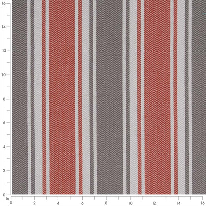 D2544 Stripe Brick Coral & Peach Charlotte Fabrics