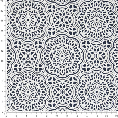 D2546 Abstract & Geometric,Global Indigo Blue Charlotte Fabrics