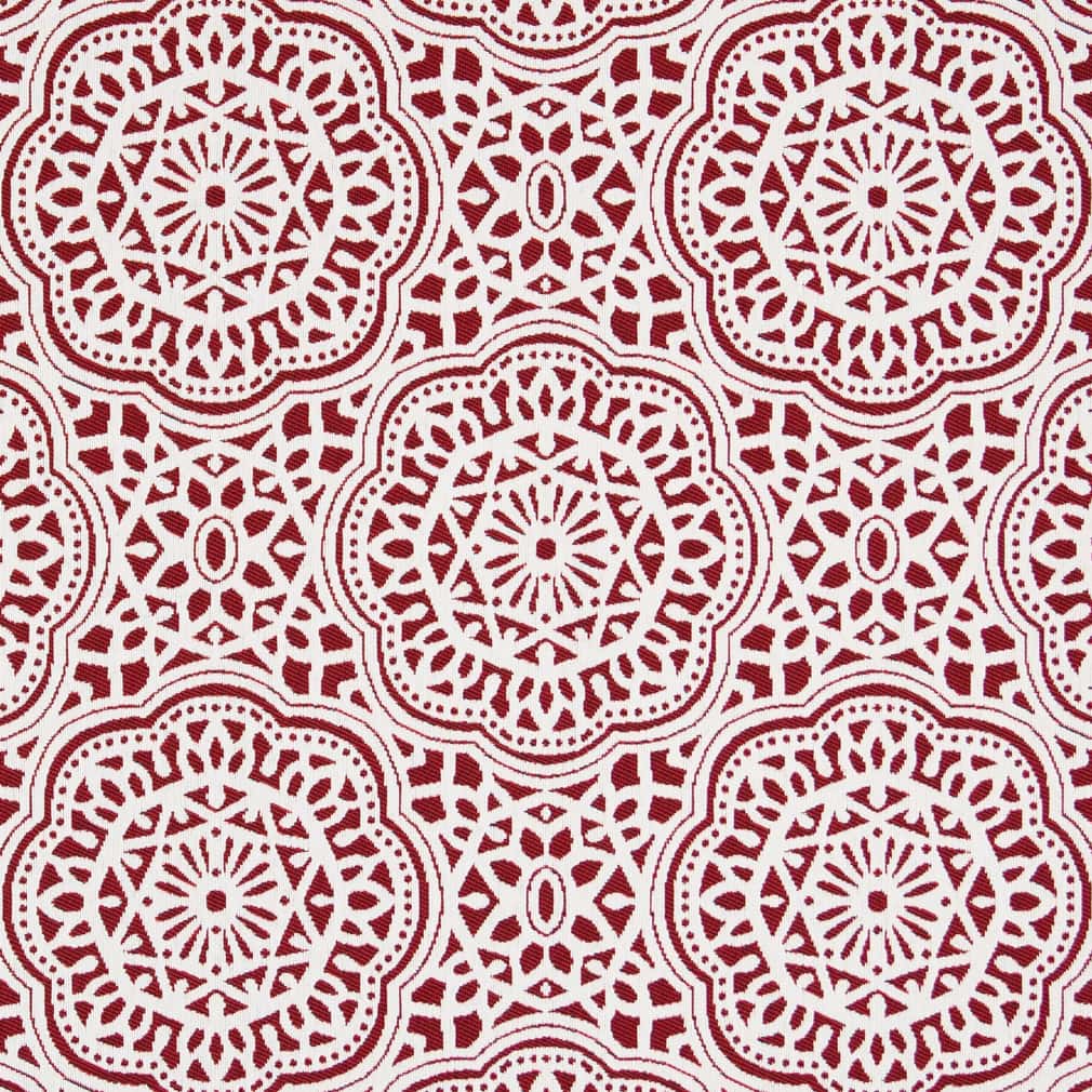 D2548 Abstract & Geometric,Global Apple Red & Burgundy Charlotte Fabrics