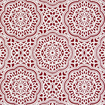 D2548 Abstract & Geometric,Global Apple Red & Burgundy Charlotte Fabrics
