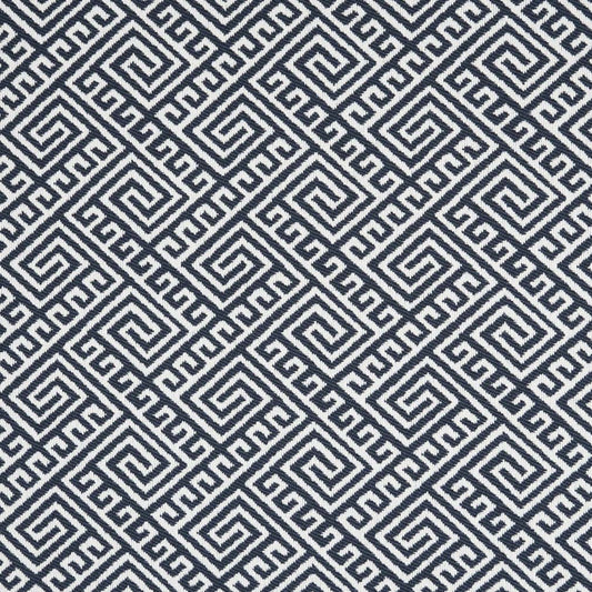 D2552 Abstract & Geometric,Greek Key Ink Blue Charlotte Fabrics