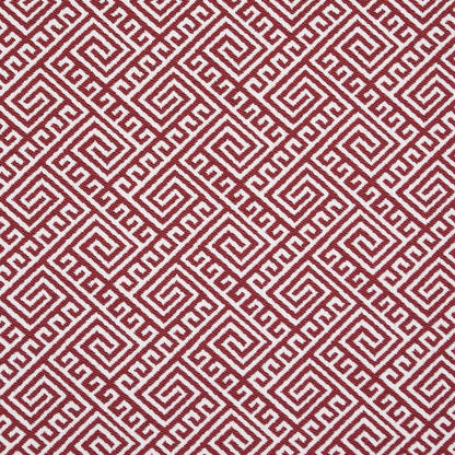 D2554 Abstract & Geometric,Greek Key Cherry Red & Burgundy Charlotte Fabrics
