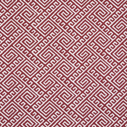 D2554 Abstract & Geometric,Greek Key Cherry Red & Burgundy Charlotte Fabrics