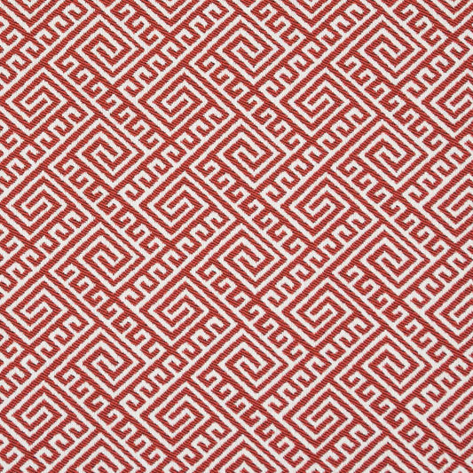 D2555 Abstract & Geometric,Greek Key Watermelon Coral & Peach Charlotte Fabrics
