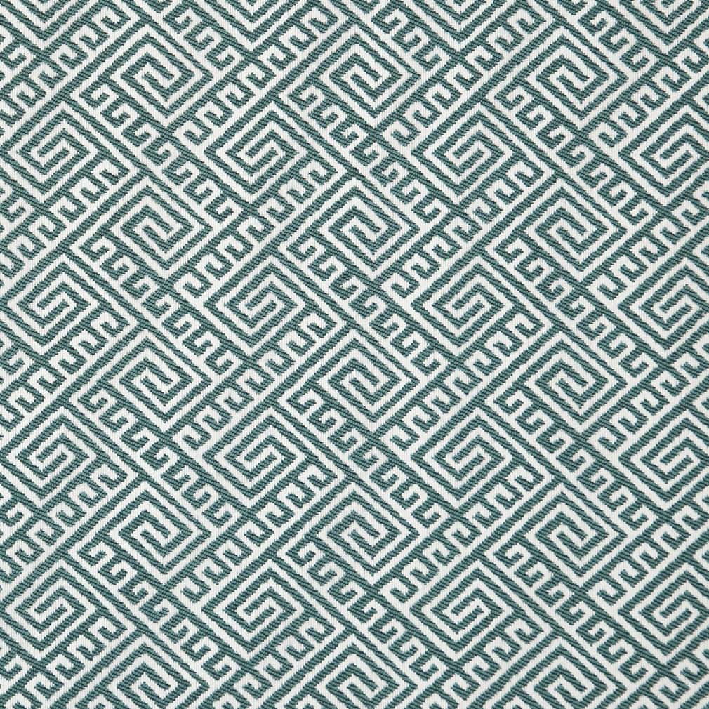 D2556 Abstract & Geometric,Greek Key Aqua Aqua & Teal Charlotte Fabrics