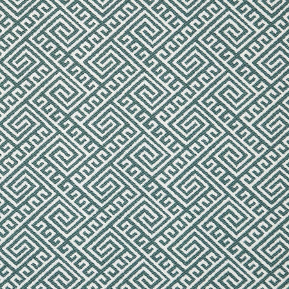 D2556 Abstract & Geometric,Greek Key Aqua Aqua & Teal Charlotte Fabrics