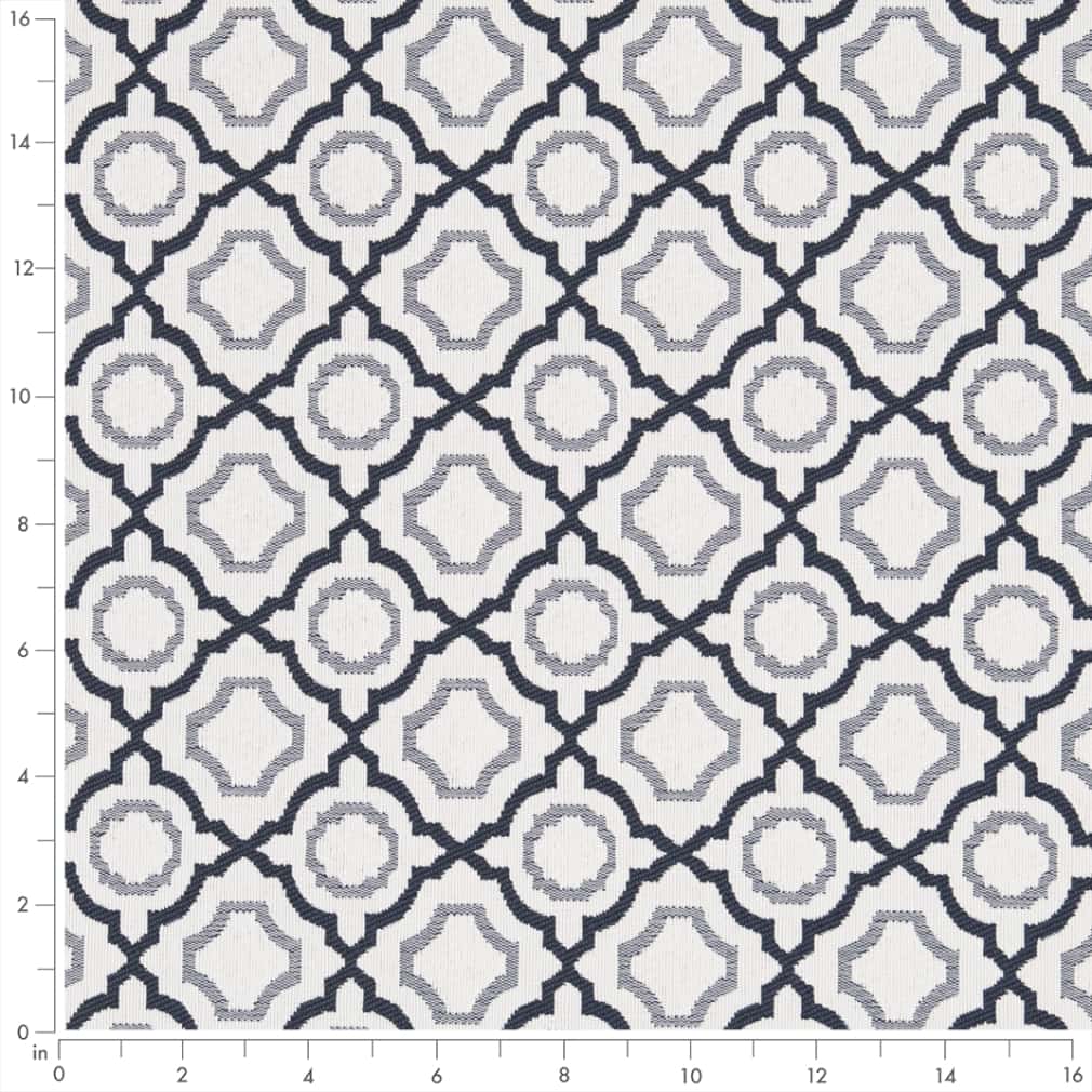 D2558 Abstract & Geometric Admiral Blue Charlotte Fabrics