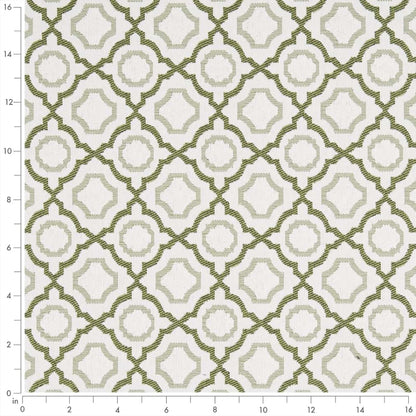 D2559 Abstract & Geometric Avocado Green Charlotte Fabrics