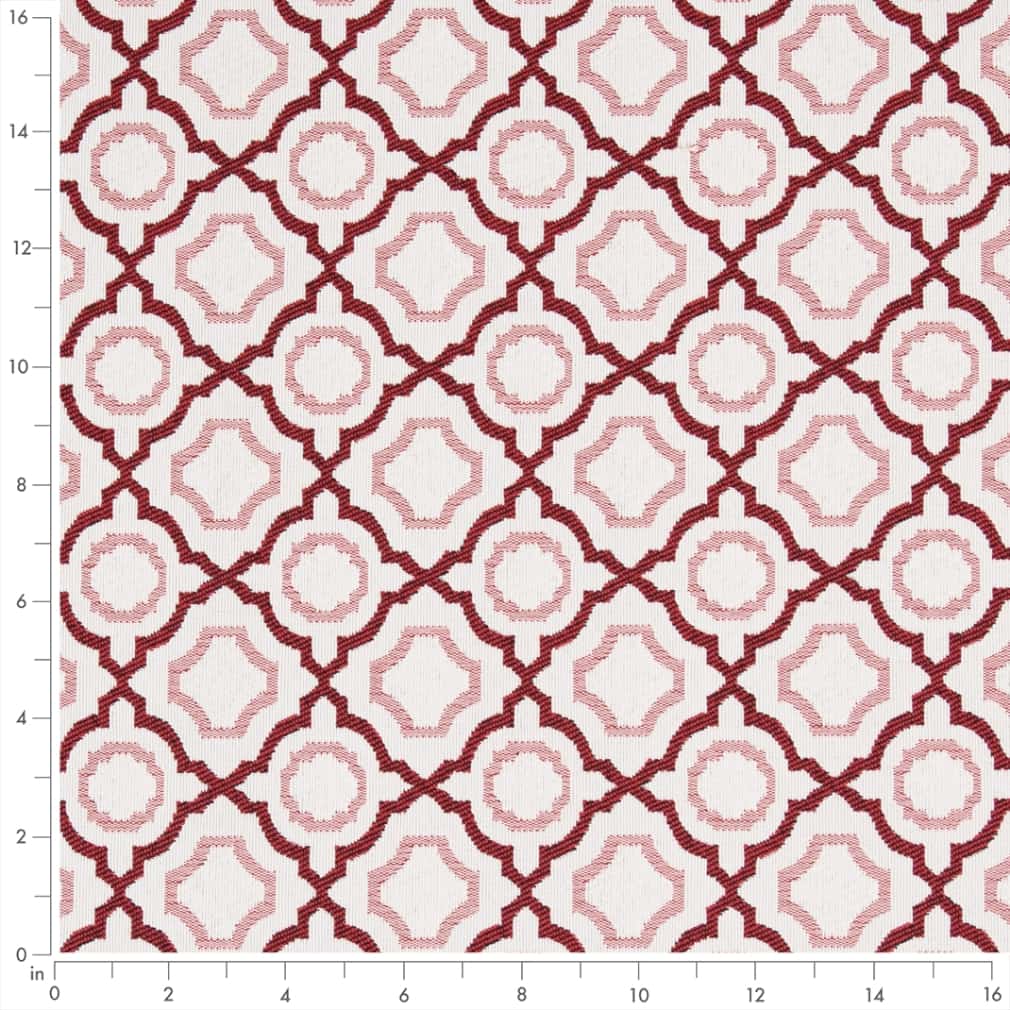 D2560 Abstract & Geometric Scarlet Red & Burgundy Charlotte Fabrics